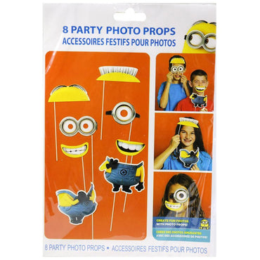 Birthday-Party Photo Props ( 8Pcs) /ab-4 Minions Birthday & Party Supplies