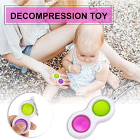 White Plastic Pop It Bubble Fidget Keychain / PO-26 - Karout Online -Karout Online Shopping In lebanon - Karout Express Delivery 