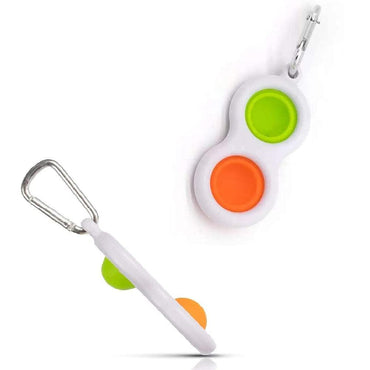 White Plastic Pop It Bubble Fidget Keychain / PO-26 - Karout Online -Karout Online Shopping In lebanon - Karout Express Delivery 