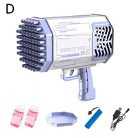 69 Holes Bubble Gun Automatic Funny Color Soaps Water Bubble Machine Toys / 22FK225 / KM-8