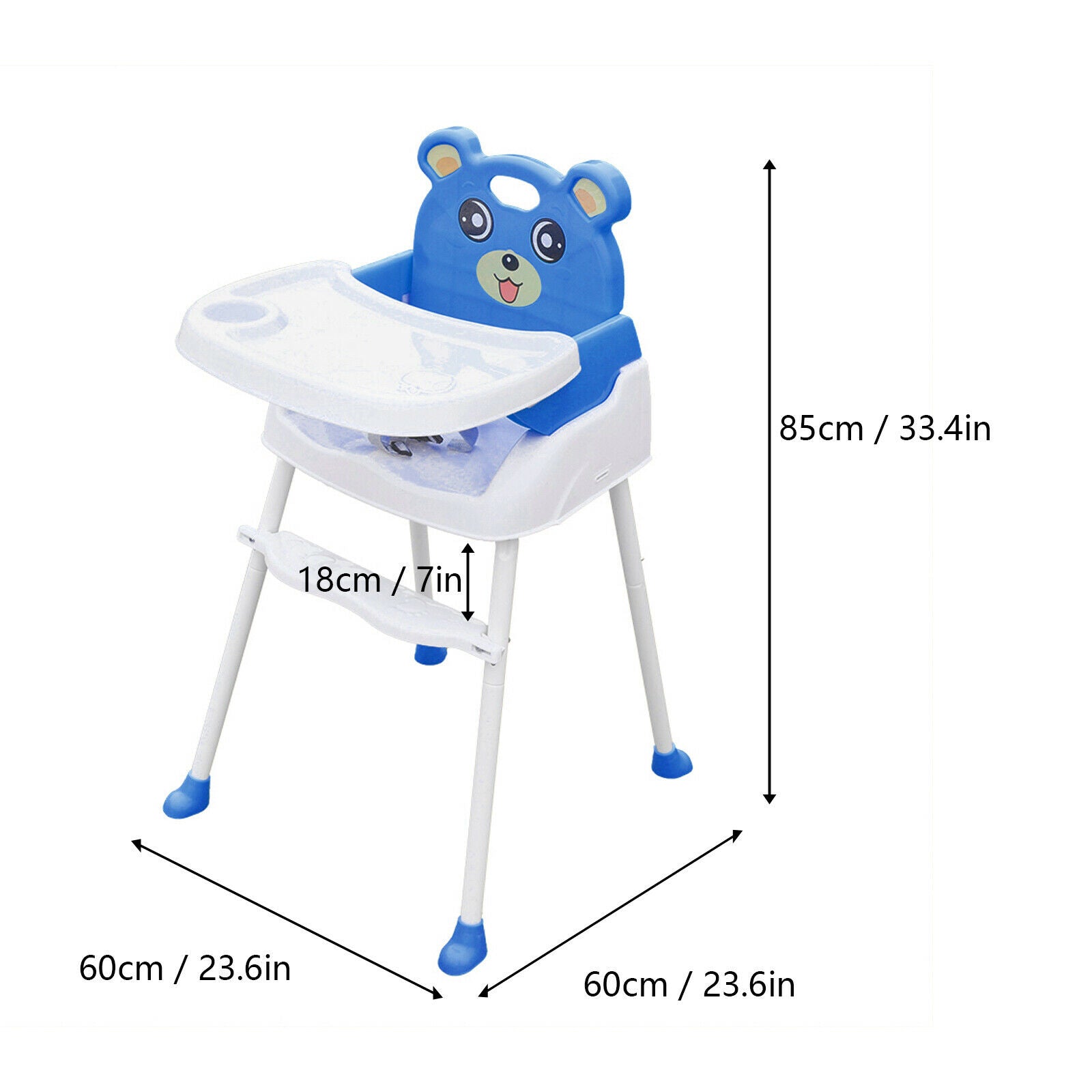 4 in1 Adjustable Baby Foldable Feeding High Chair / KC22-170