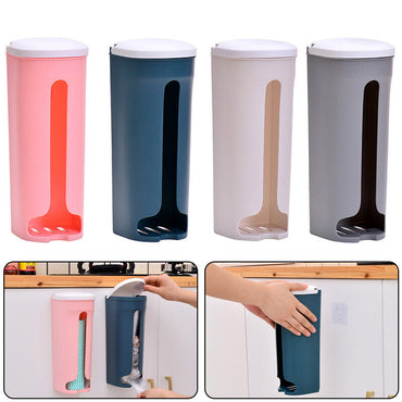 Multifunctional Wall Mounted Grocery Garbage Trash Bag Dispenser Storage Holder Case