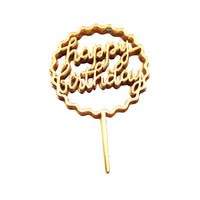 Gold Cake Topper Acrylic 10 pcs