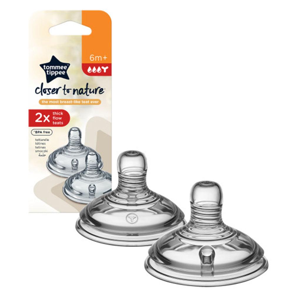 Tommee Tippee – Thick Flow Teat 6m+  (2 Pcs) BPA free / 221421 - Karout Online -Karout Online Shopping In lebanon - Karout Express Delivery 