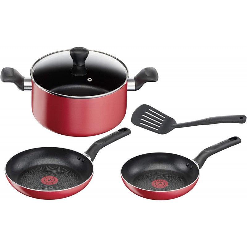 Tefal Super Cook 5 Pieces Red / B243S585 - Karout Online -Karout Online Shopping In lebanon - Karout Express Delivery 