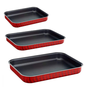 Tefal Les Specialistes Set Of 3 Oven Dishes 31x 24 ,37 x 27 ,41 x 29 cm / J1325783 - Karout Online -Karout Online Shopping In lebanon - Karout Express Delivery 