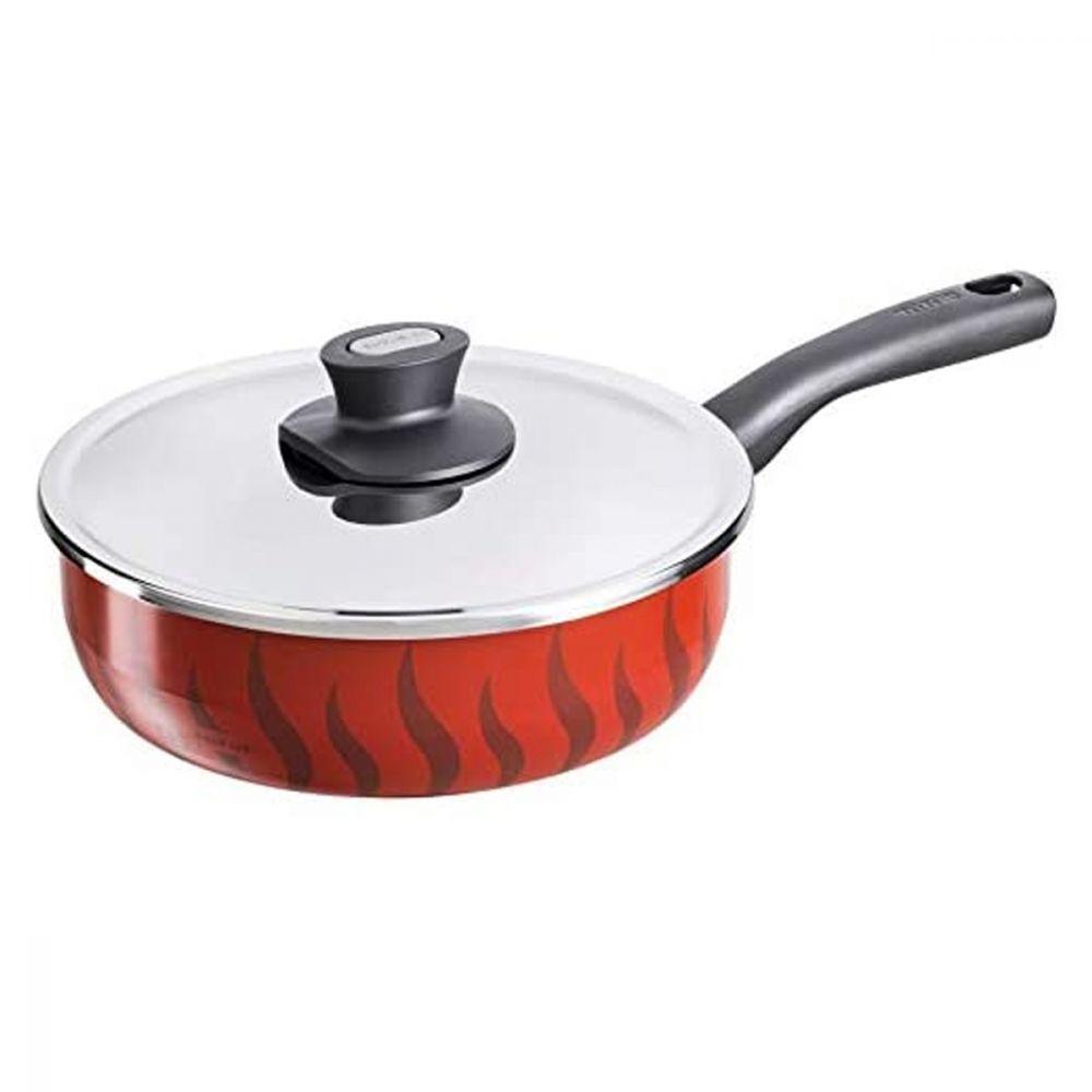 Tefal New Tempo Flame Sautepan 26 cm + Stainless Steel Lid / C5483383 - Karout Online -Karout Online Shopping In lebanon - Karout Express Delivery 