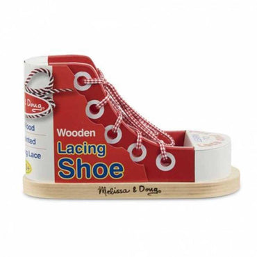 Melissa & Doug Wooden  Lacing Shoe - Karout Online -Karout Online Shopping In lebanon - Karout Express Delivery 