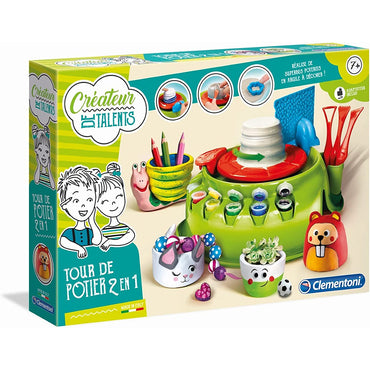 Clementoni Talent Creator - 2 in 1 Potter's Wheel - with Charger - French