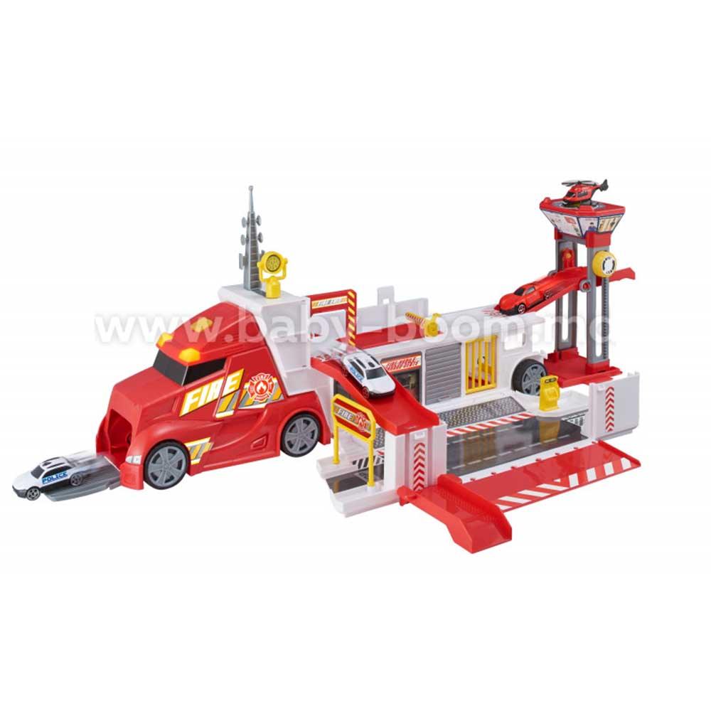 Teamsterz Fire Truck With 5 Vehicles - Karout Online -Karout Online Shopping In lebanon - Karout Express Delivery 