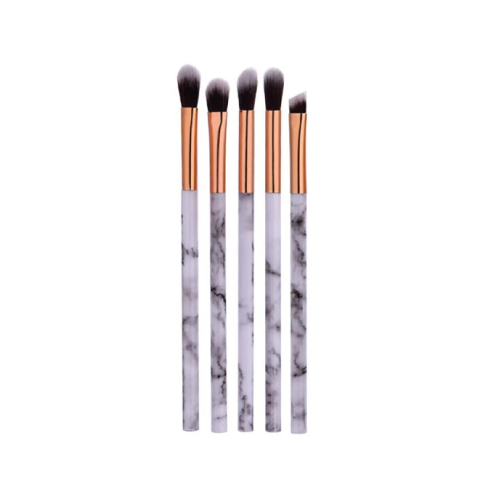 **NET**Marble Pattern Makeup Brush Set 5pcs - Black