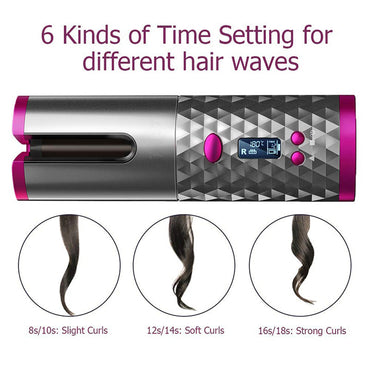 **(NET)**Cordless Automatic Hair Curler iron wireless Curling  for Curls Waves (Net)  / 22FK226