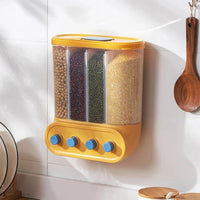**(NET)**Wall-Mounted Kitchen Auto Cereal Dispenser Rice Dispenser Rice Storage Bucket / 22FK187
