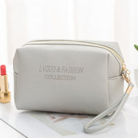**(NET)**Women Octagonal Cosmetic Bag PU Leather Waterproof Zipper Make Up Bag Beauty Case / 22FK196/ KC22-219
