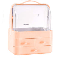 (Net) Cosmetic Organizer Make Up  Dustproof Beauty Storage Box  with Lid and Carry Handle / LD-288 / 31357