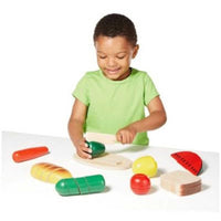 MELISSA & DOUG  WOODEN CUTTING FOOD SET - Karout Online -Karout Online Shopping In lebanon - Karout Express Delivery 