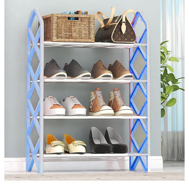 Diamond 4 Layer Shoe Rack Stackable Shoes Organizer Storage Stand / 22FK189