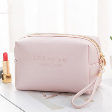 **(NET)**Women Octagonal Cosmetic Bag PU Leather Waterproof Zipper Make Up Bag Beauty Case / 22FK196/ KC22-219