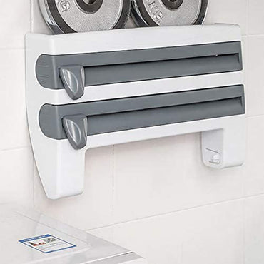 (NET)Multi-Function Kitchen Cling Film Foil Dispenser Household Kitchen Tool Rack / 22FK165 / KN-123/ 8913