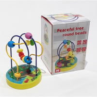 Traffic Around the Beads Children Kids Baby Colorful Wooden Mini Around Beads Educational Toy