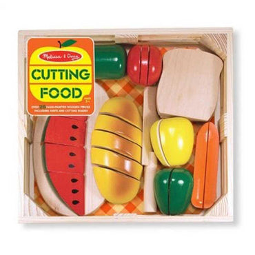 MELISSA & DOUG  WOODEN CUTTING FOOD SET - Karout Online -Karout Online Shopping In lebanon - Karout Express Delivery 