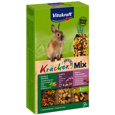 Vitakraft Kracker Trio Mix Raisin Nuts Forest Fruits Vegetables For Rabbits