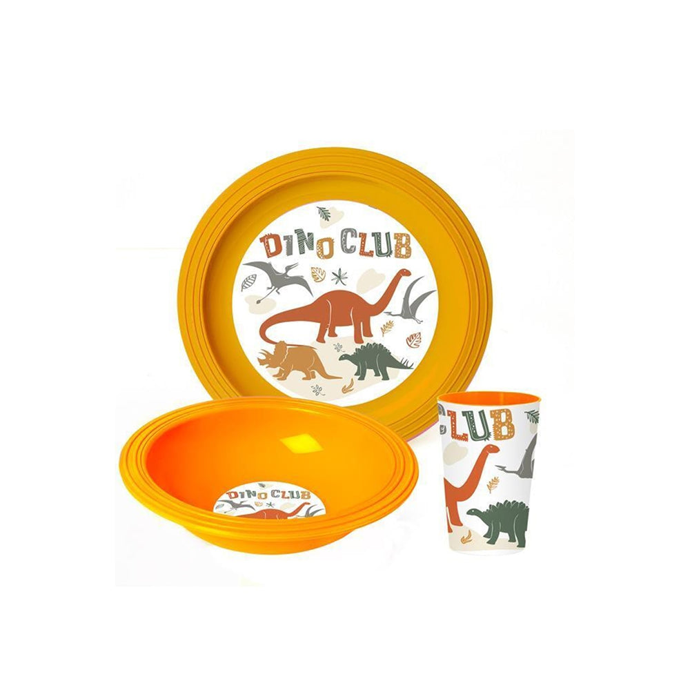 Herevin Breakfast Plastic  Set Of 3 Pcs Dino Club (Net)