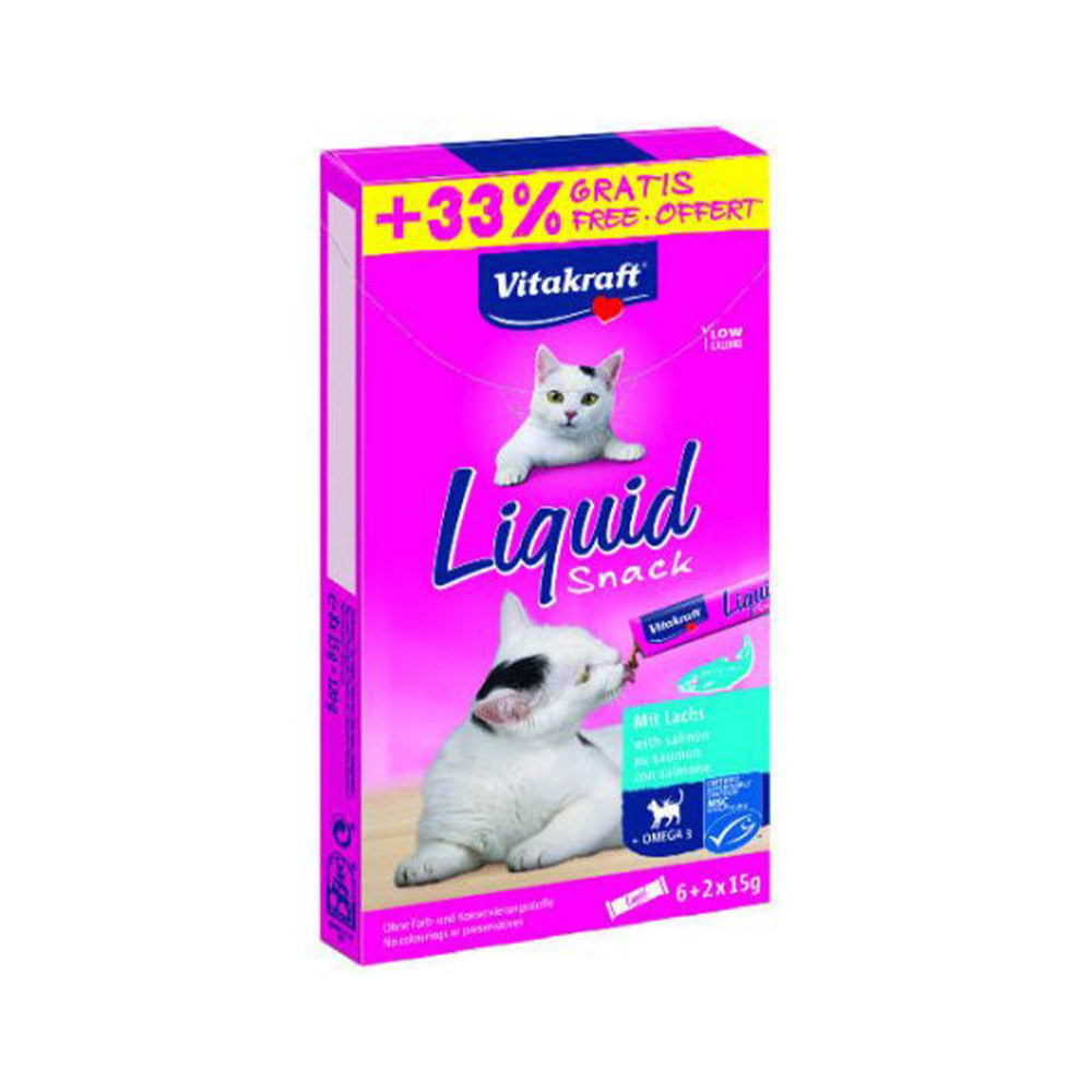 Vitakraft Cat Liquid Snack reward snack salmon 6+2x15g