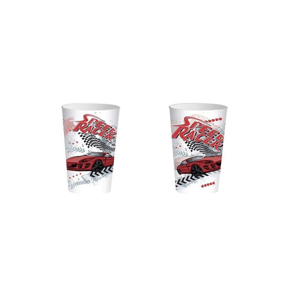 Herevin Patterned Plastic Cup Speed Racer 330ml (Net)
