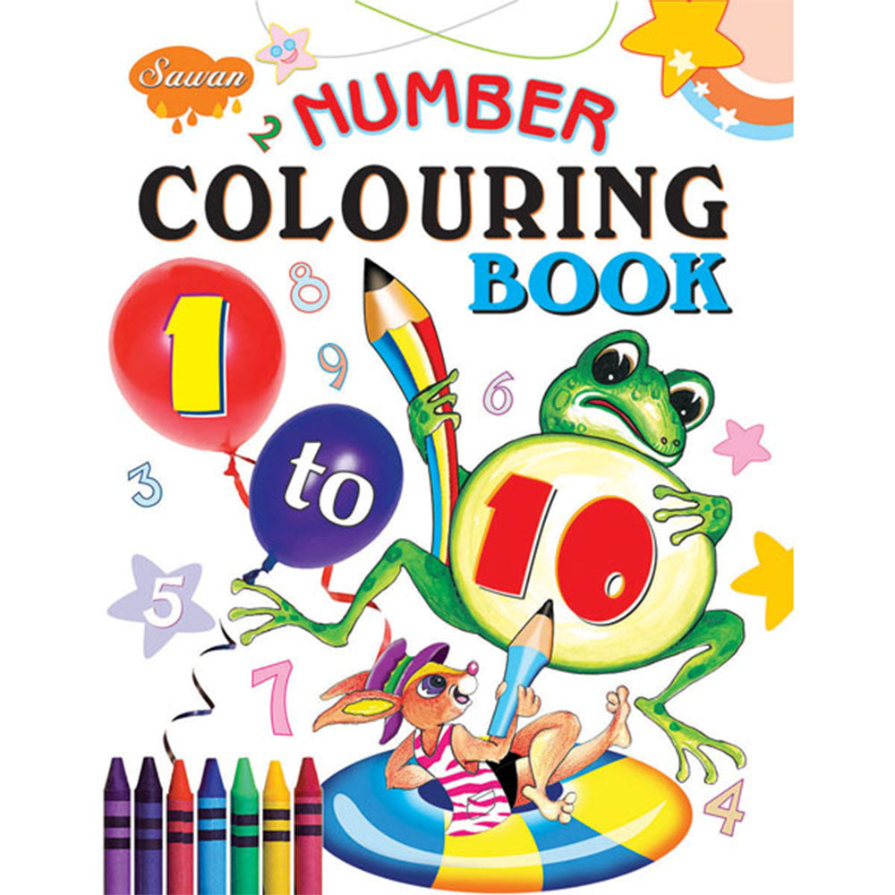 Sawan Number Coloring Book 1 to 10