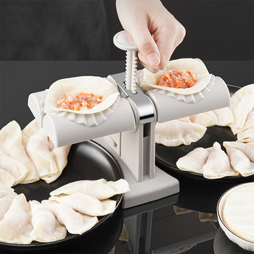 **(NET)**22FK223/ Double Head Dumpling Maker Kitchen Artifact Manual Press Dumpling Machine Tools Mould/ KN-437