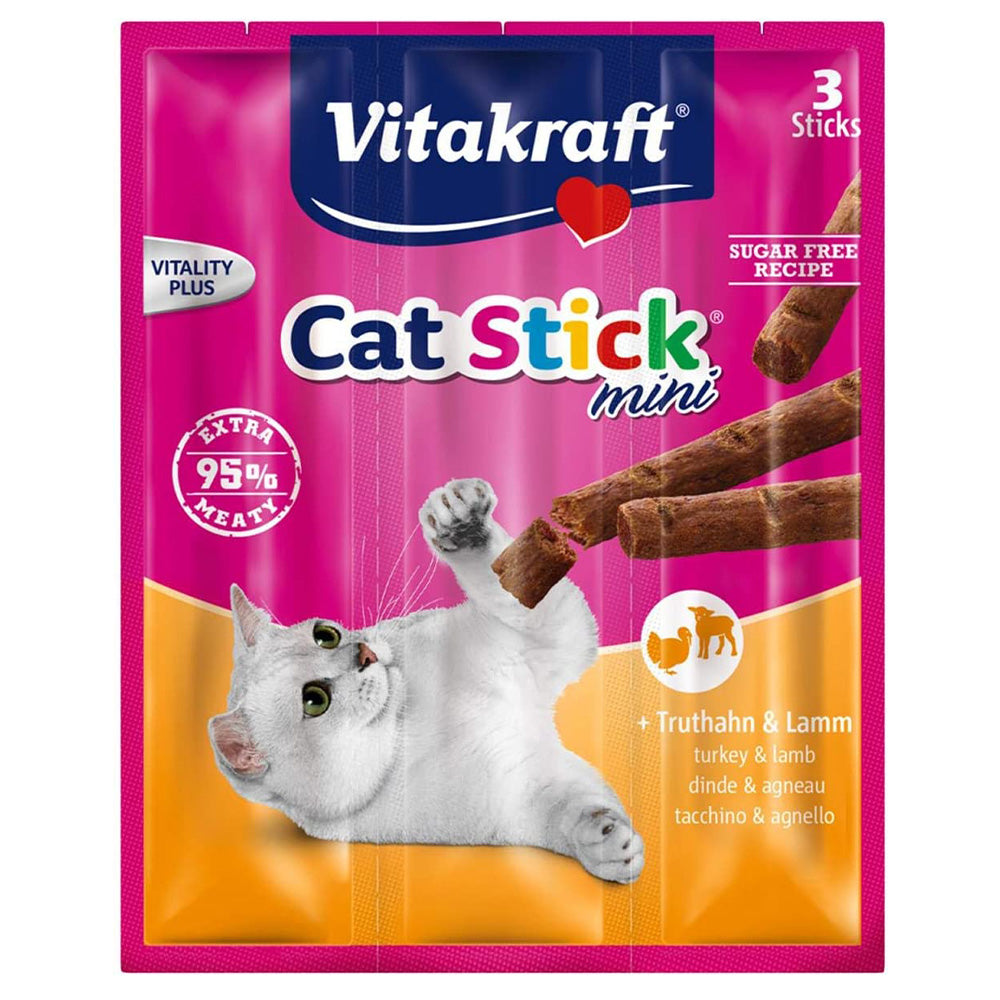 Vitakraft Cat Stick Mini Turkey And Lamb 3pcs 18g