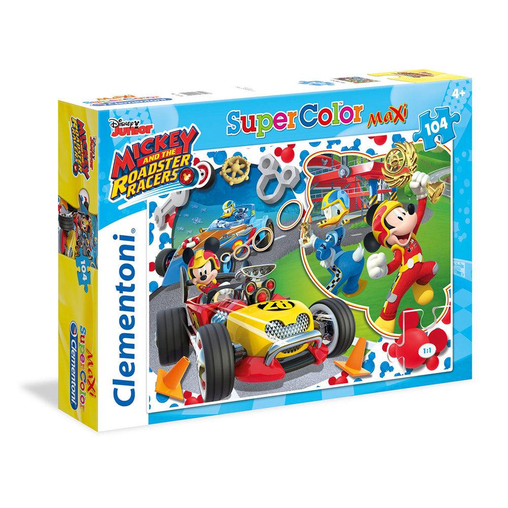 Clementoni Maxi Mickey And The Roads Race Puzzle 104 Pcs - Karout Online -Karout Online Shopping In lebanon - Karout Express Delivery 