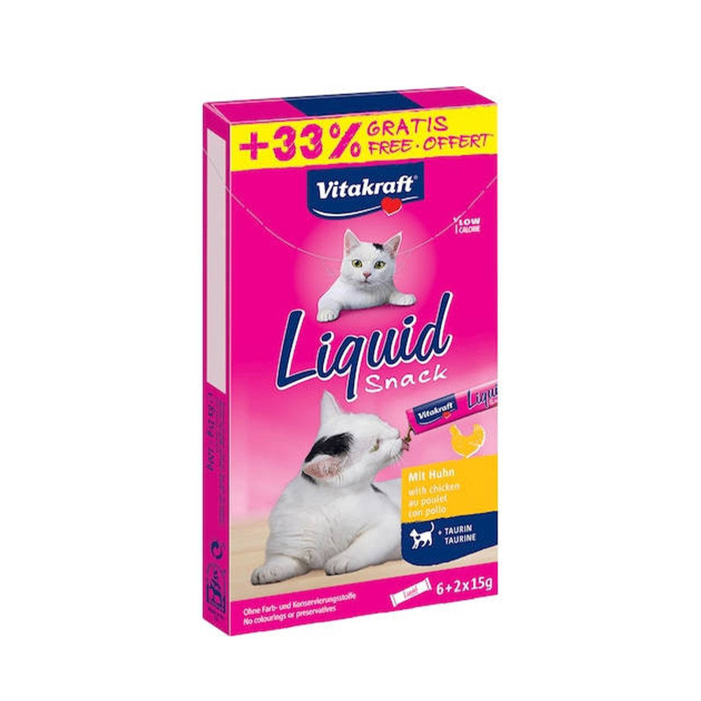 Vitakraft Cat Liquid Snack reward snack chicken 6+2x15g