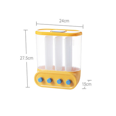 **(NET)**Wall-Mounted Kitchen Auto Cereal Dispenser Rice Dispenser Rice Storage Bucket / 22FK187