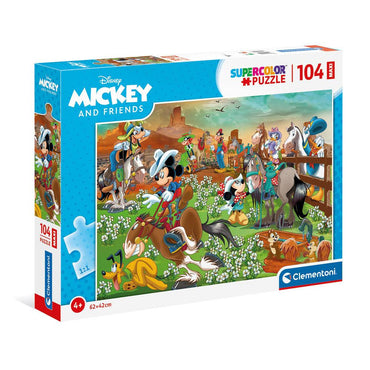 Clementoni Disney Mickey and friends 104 pcs Puzzle - Karout Online -Karout Online Shopping In lebanon - Karout Express Delivery 