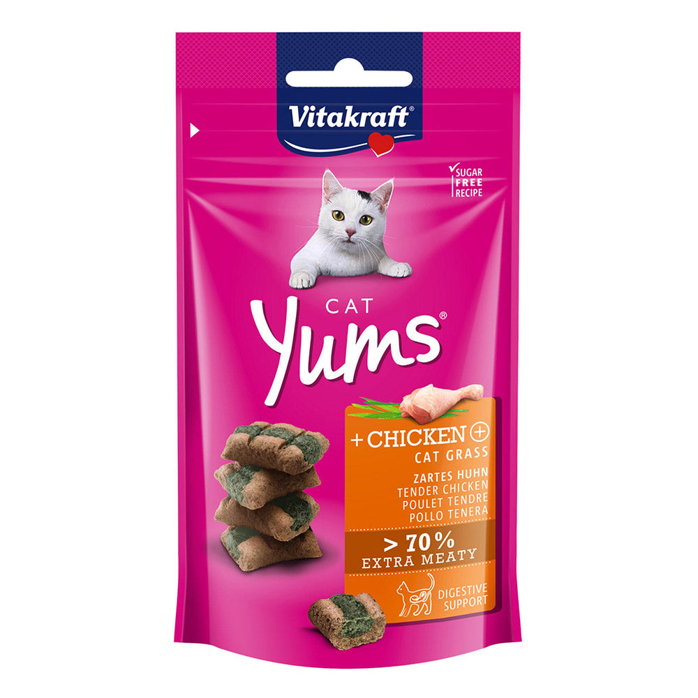 Vitakraft Cat Yums Ckn & Catgras+Unulin /48g