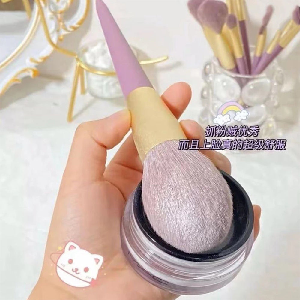 **(NET)**Cute Makeup Brushes Set Purple 9Pcs Soft Brushes Beauty Tool / 22FK205