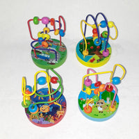 Traffic Around the Beads Children Kids Baby Colorful Wooden Mini Around Beads Educational Toy