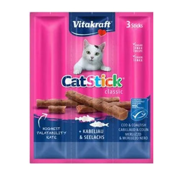 Vitakraft Cat Stick Cod And Coalfish Cat Treats 3pcs