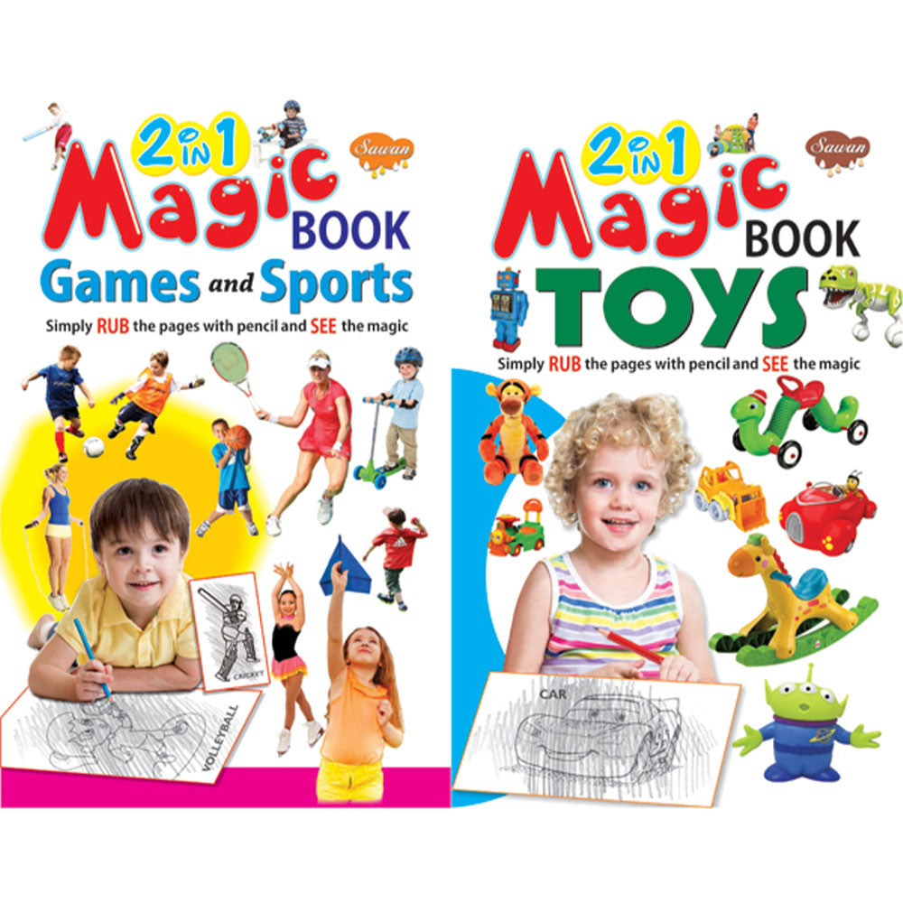 Sawan 2 in 1 Magic Book Games and Sports-Toys