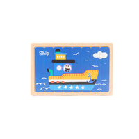 Wooden Puzzle Pattern Block Classification and Stacking Toys