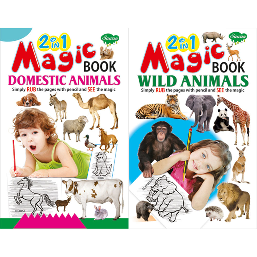 Sawan 2 in 1 Magic Book Domestic Animals-Wild Animals