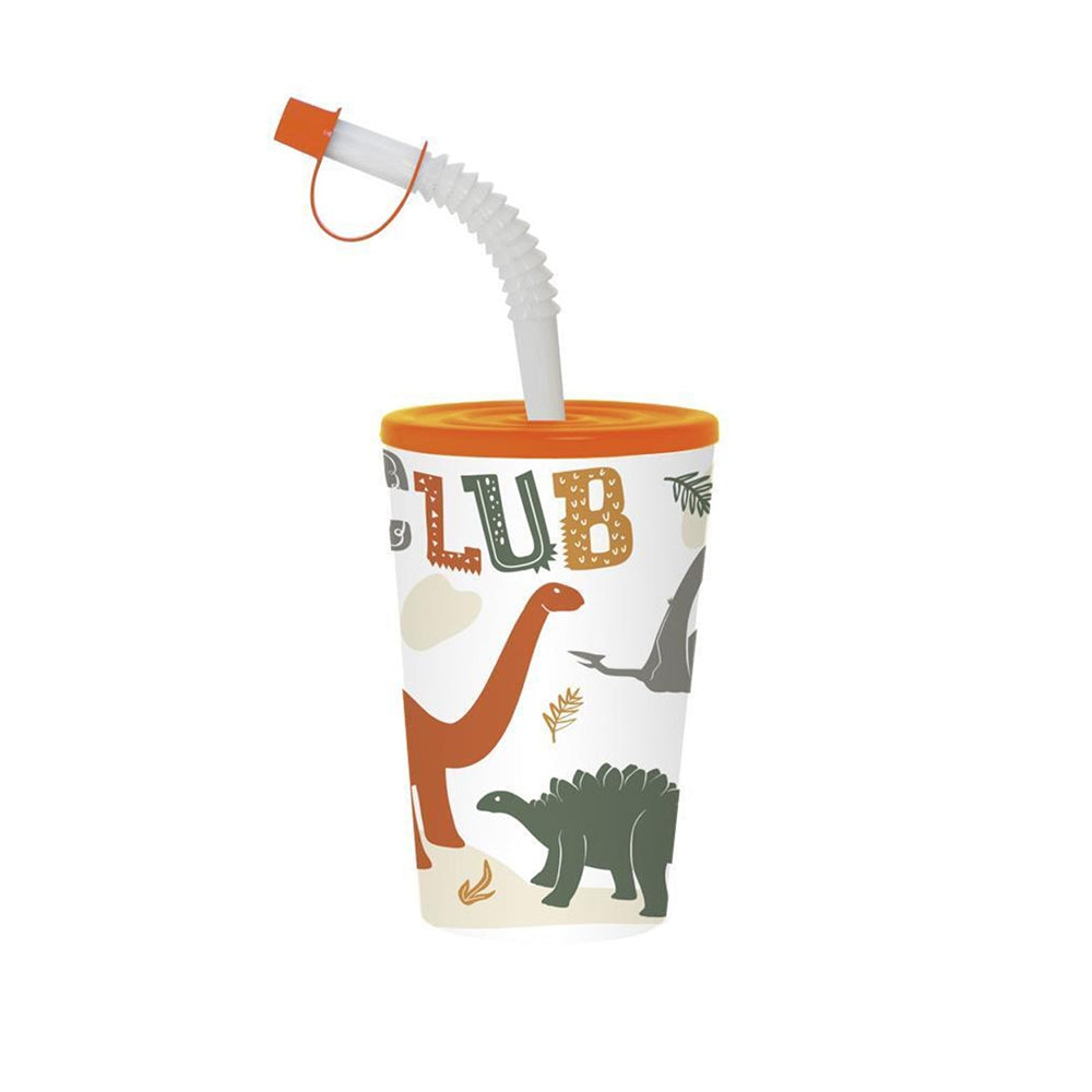 Herevin Patterned Corrugated Plastic Cup 340 ml Dino Club