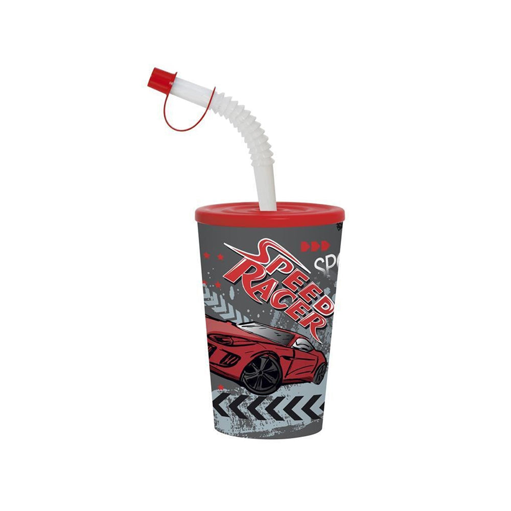 Herevin Patterned Corrugated Plastic Cup 340 ml Speed Racer (Net)