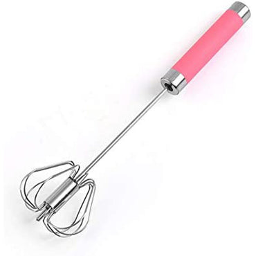 **(NET)** Stainless Steel Household Egg Beater Manual Kitchen Cream Beater Egg Mixer / 22FK180