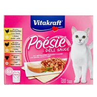 Vitakraft  Poesie Deli Sauce  2x chicken , 3x turkey , 2x beef 510g