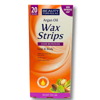 Beauty Formulas Argan Oil Hair Removal Wax Strips For Legs & Body 20 Strips