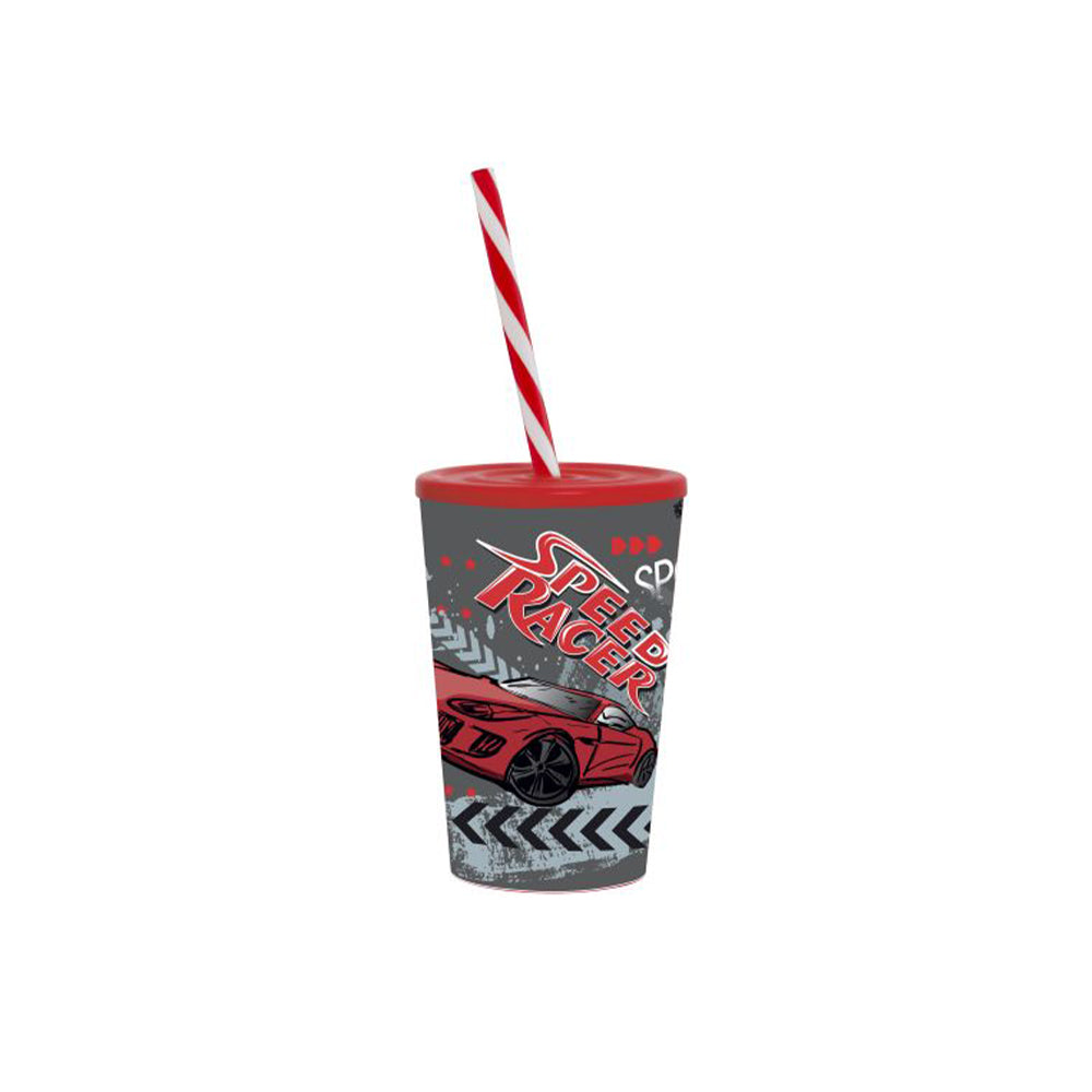 Herevin Tumbler with Straw Decorated - Speed Racer (Net)