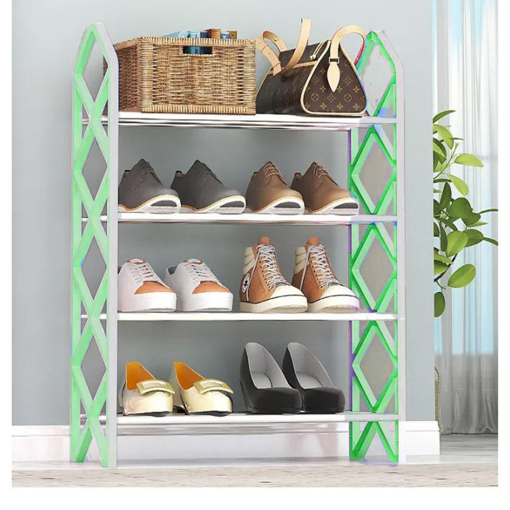 Diamond 4 Layer Shoe Rack Stackable Shoes Organizer Storage Stand / 22FK189